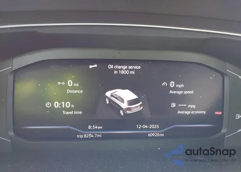 2020 Volkswagen Tiguan 2.0T Se/2.0T Se R-Line Black/2.0T Sel z USA, uszkodzony, nr VIN 3VV2B7AXXLM065092